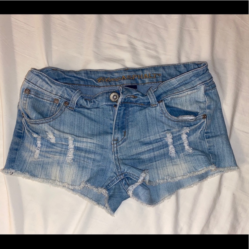 Blue Asphalt Jean Shorts